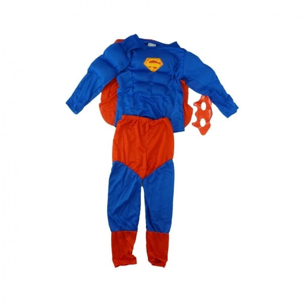 Costum Superman cu muschi, pelerina si masca - imagine 6